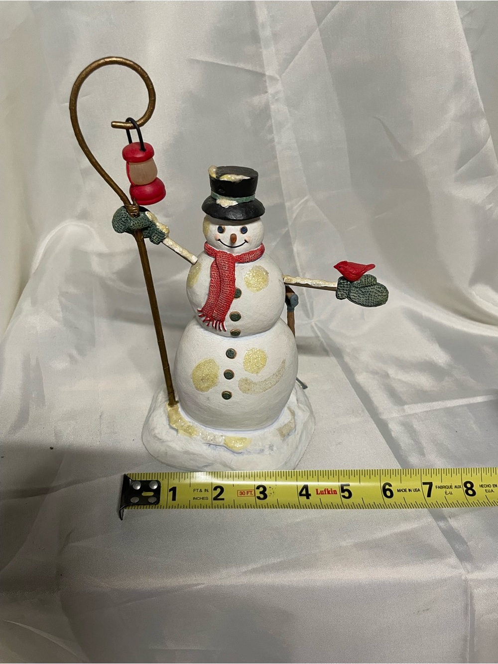 Thomas Kincade 2000 Snowman Holiday Figurine with Music Wind Up